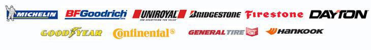 We carry products from Michelin, BFGoodrich, Uniroyal, Bridgestone, Firestone, Dayton, Goodyear, Continental, General Tire, and Hankook.