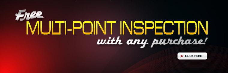 Get a free multi-point inspection with any purchase.