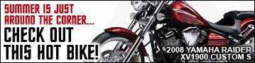 Summer is just around the corner...check out this hot bike! 2008 Yamaha Raider XV1900 Custom S.