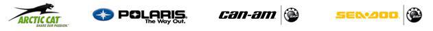 We carry Arctic Cat, Polaris, Can-Am, and Sea-Doo products.