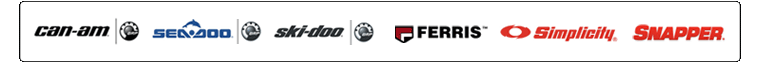 We carry Can-Am, Sea-Doo, Ski-Doo, Ferris, Simplicity, and Snapper products.