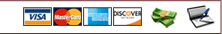 Visa, MasterCard, American Express, Discover, Cash, Check