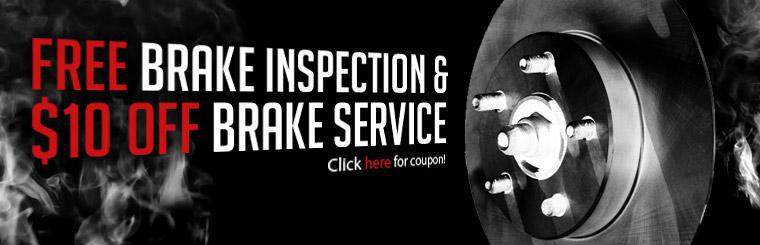 Click here for $10 off brake service and a free brake inspection.