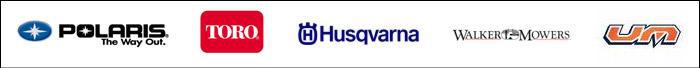 We carry products from Polaris, Toro, Husqvarna, Walker Mowers, and United Motors.