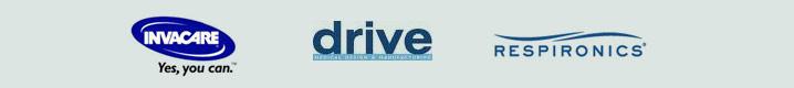 We carry products from Invacare, Drive, and Respironics.