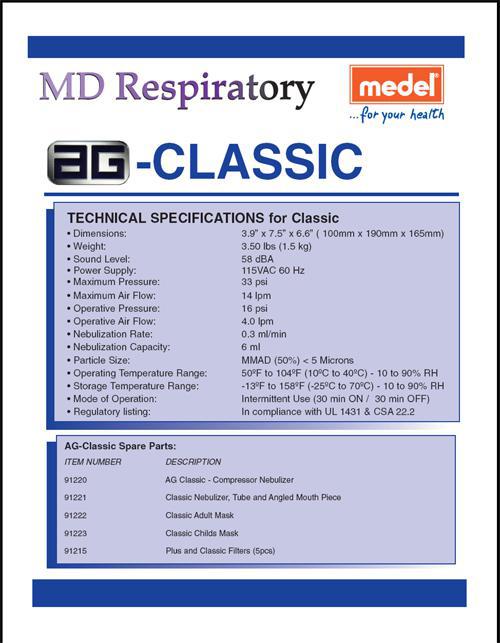 MD Respiratory AG-Classic