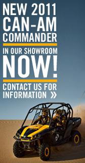 New 2011 Can-Am Commander. Coming soon to our showroom!