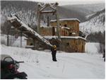 Donnie from Snowmobiler TV taking a pictures in Chicken, Alaska
