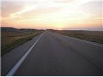 SUNSET LEAVING BADLANDS
