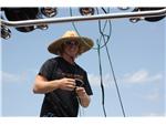 Instructor Mike Maynard getting ready to board