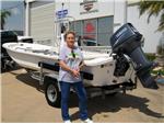 Mae & her new Skiff!