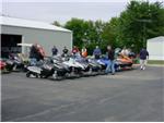 Checking out non-current and used sleds.