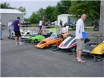 Race sleds.