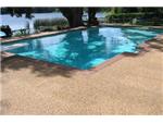 Existing river rock on pool deck