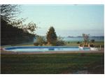 18' X 38'4" Single bowed end pool with 4' X 8' extended steps.