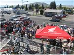 The crowd gathers