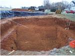 Completion of excavation.