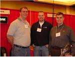 Shawn Leuer and Dan Hegman, Westside Wholesale Tire; Wally Milbrandt, Triton Tire & Battery Specialists
