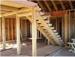 Log stairs