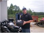 Cameron Flaisch and his new SV650! Thanks Cameron, Bernadette, & Andy for your continued business!