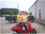 Patrice and Caitlin Rivet and Caitlin's new Metropolitan! Glad we could help get you on your first motorcycle!!