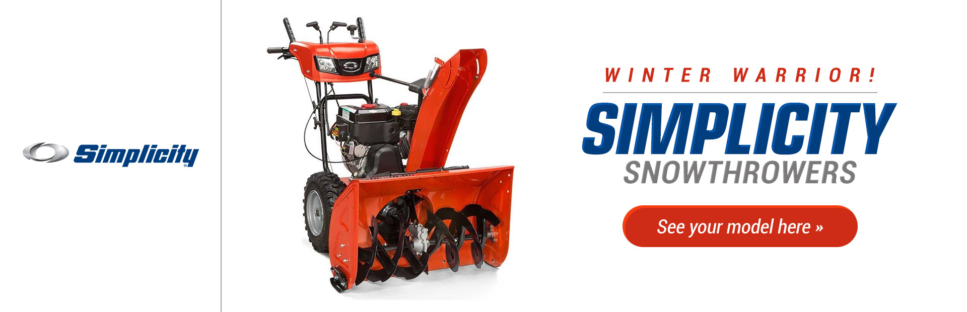 Simplicity Snowthrowers: Click here to view the models!