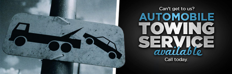 Can't get to us? Automobile towing service is available! Call today.